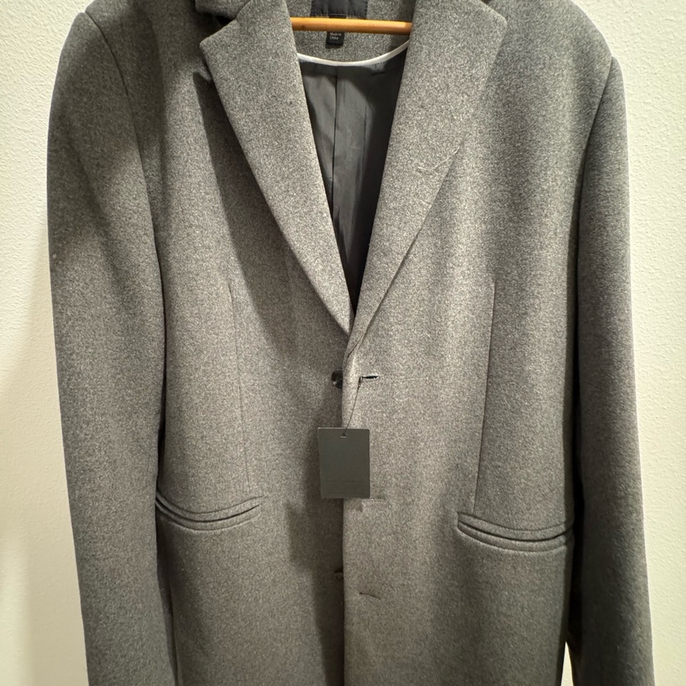 Gray Wool Blend Coat ASOS - Picture 2 of 8